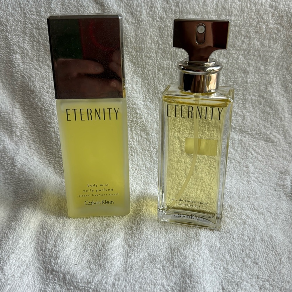 Calvin Klein Eternity eau de Parfume & body mist 3.4 oz each